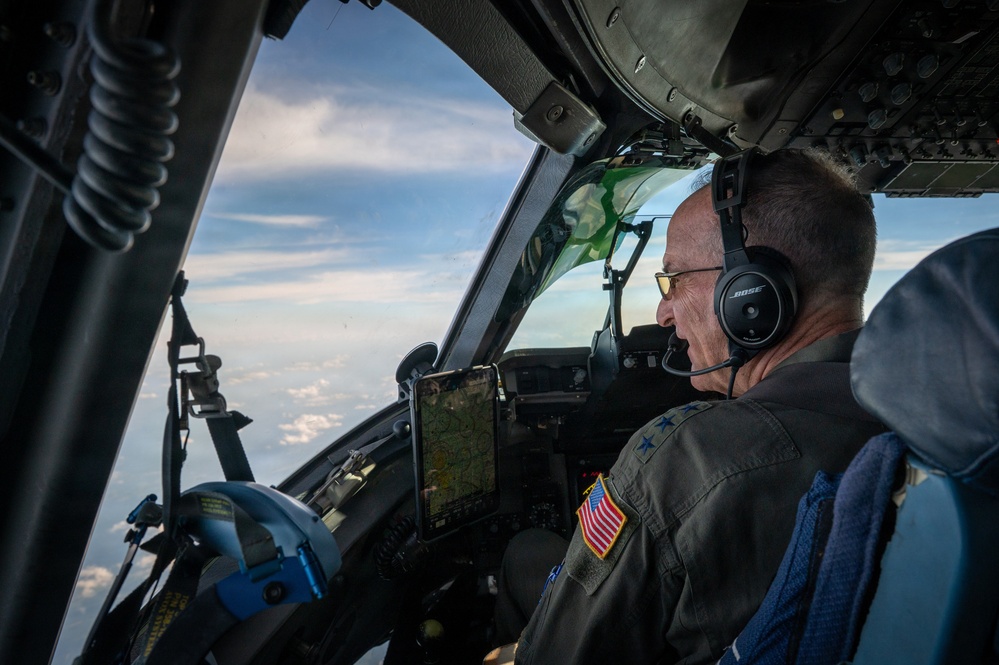 Lt. Gen. John Healy performs final flight with the 445th Airlift Wing