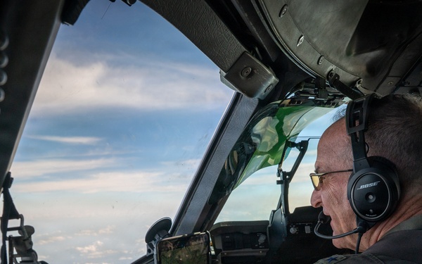 Lt. Gen. John Healy performs final flight with the 445th Airlift Wing
