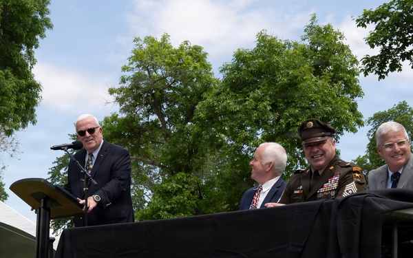 Future service members are recognized at an Our Community Salutes event at Rock Island