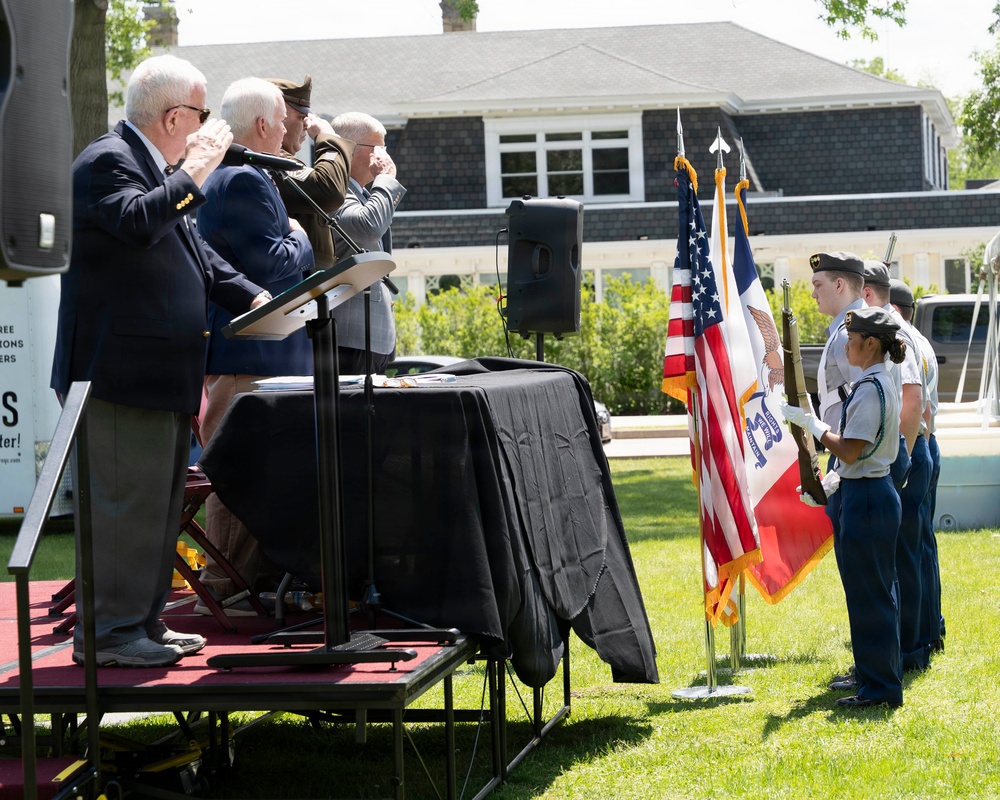 Future service members are recognized at an Our Community Salutes event at Rock Island