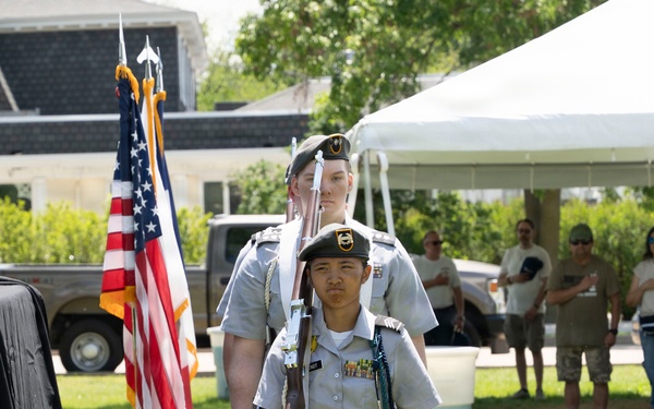 Future service members are recognized at an Our Community Salutes event at Rock Island