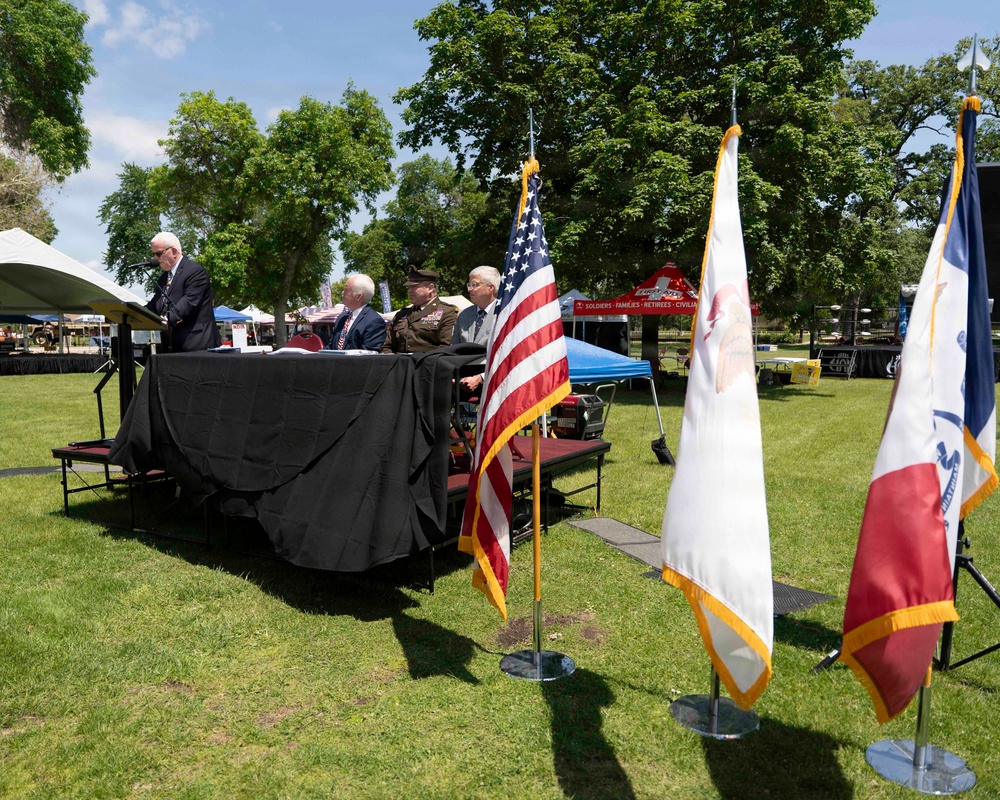 Future service members are recognized at an Our Community Salutes event at Rock Island