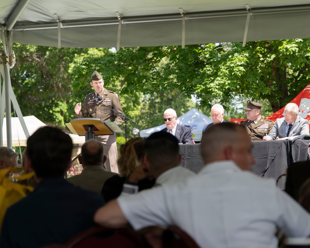 Future service members are recognized at an Our Community Salutes event at Rock Island