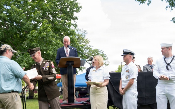Future service members are recognized at an Our Community Salutes event at Rock Island