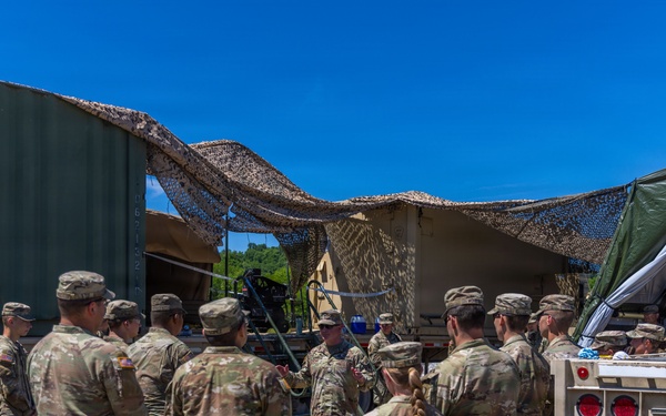 Iowa National Guard brigadier general meets with 1034th CSSB soldiers during annual training