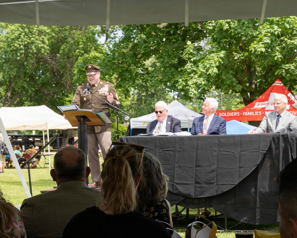 Future service members are recognized at an Our Community Salutes event at Rock Island