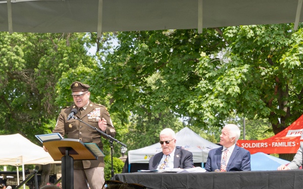 Future service members are recognized at an Our Community Salutes event at Rock Island
