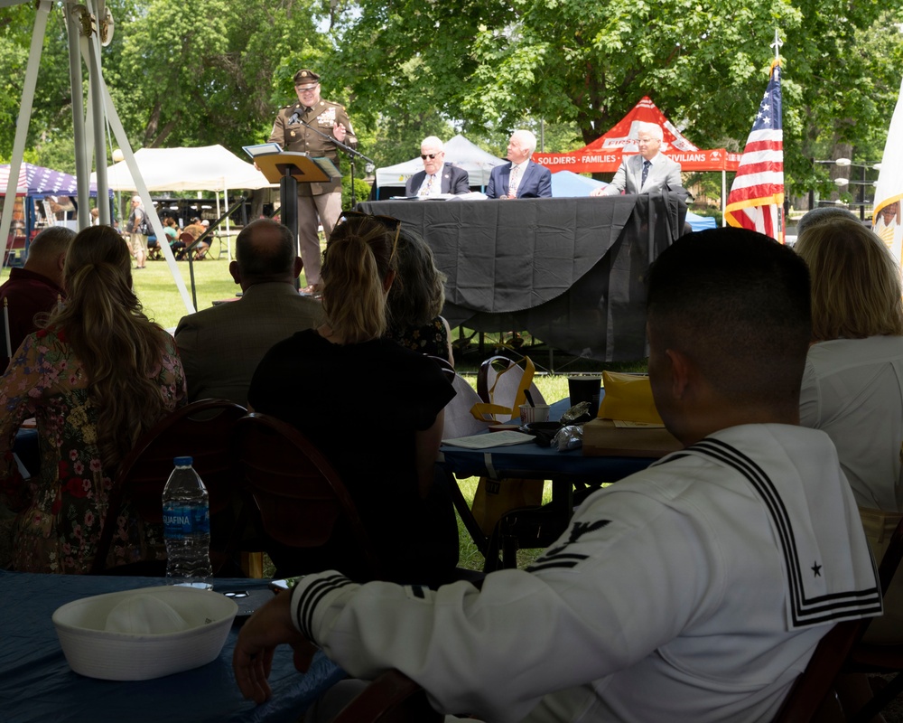 Future service members are recognized at an Our Community Salutes event at Rock Island