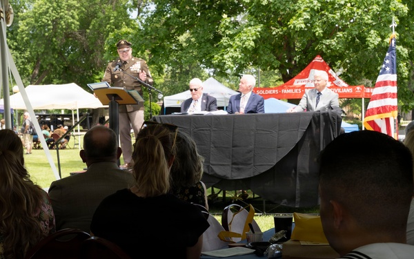 Future service members are recognized at an Our Community Salutes event at Rock Island