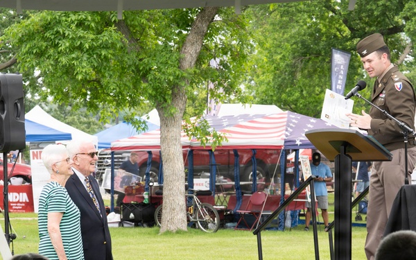 Future service members are recognized at an Our Community Salutes event at Rock Island