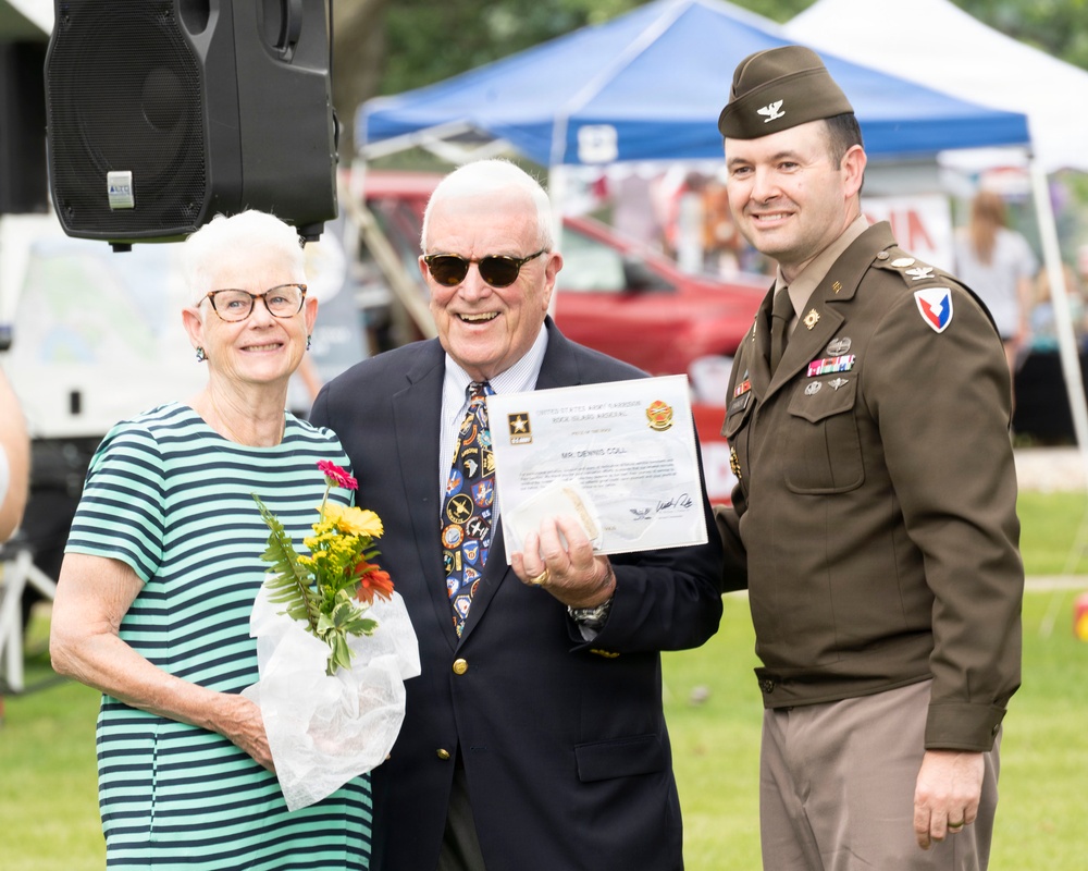 Future service members are recognized at an Our Community Salutes event at Rock Island