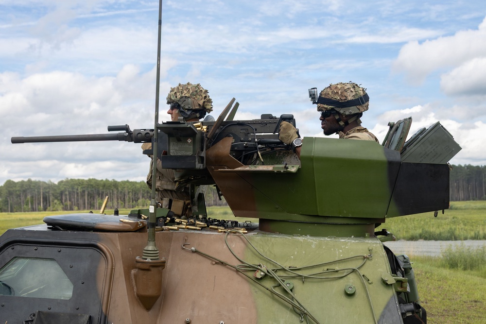 Fleet Exercise 250 | French Marines and U.S. Marines conduct Heavy Machine Gun Range