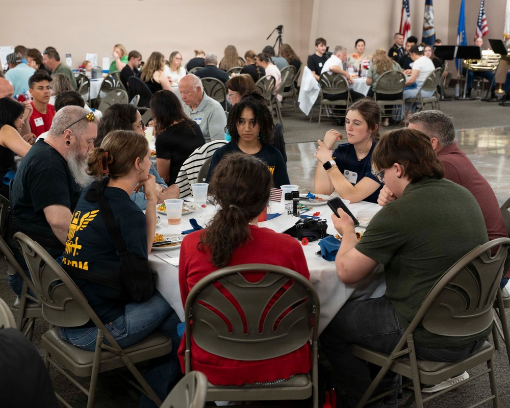 Future Sailors are recognized during an Our Community Salutes event
