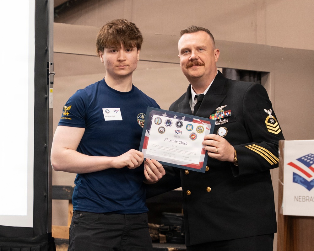 Future Sailors are recognized during an Our Community Salutes event
