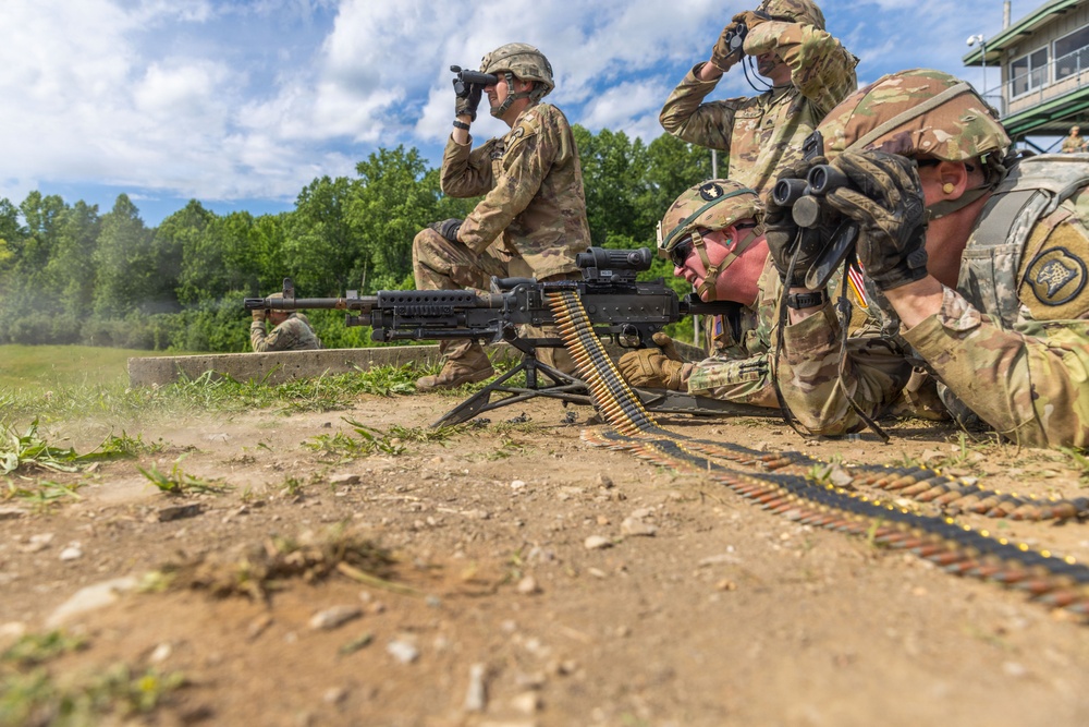 Iowa National Guard brigadier general qualifies with M240B machine gun