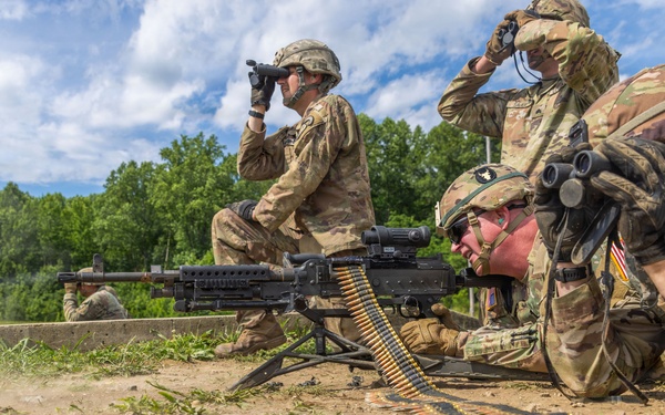Iowa National Guard brigadier general qualifies with M240B machine gun