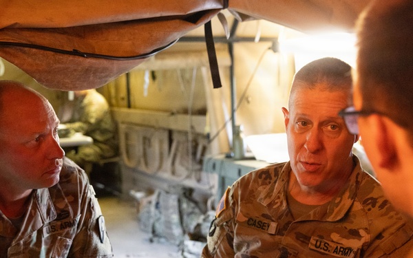 Command sergeant major discusses readiness with 1034th CSSB Soldiers