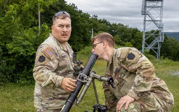 1-112th Infantry conducts light infantry, mortar training.