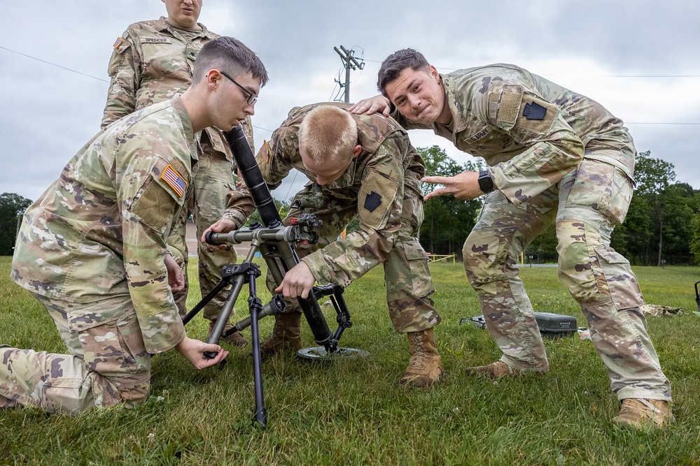 1-112th Infantry conducts light infantry, mortar training.