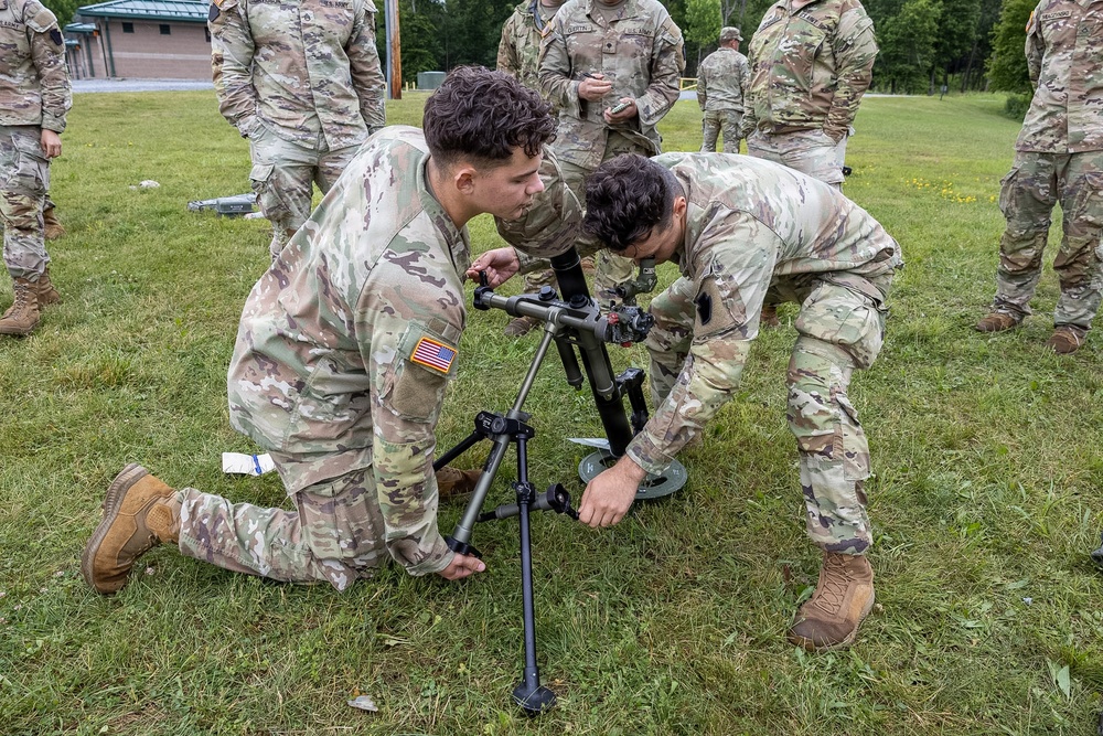 1-112th Infantry conducts light infantry, mortar training.