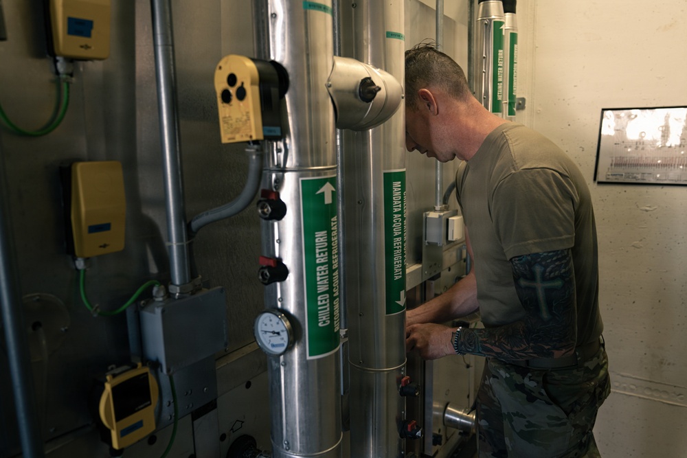 110th Civil Engineers repair Aviano CDC air conditioning