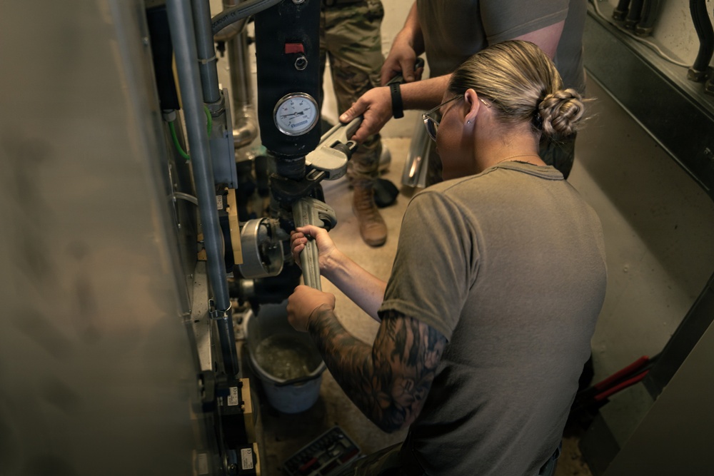 110th Civil Engineers repair Aviano CDC air conditioning