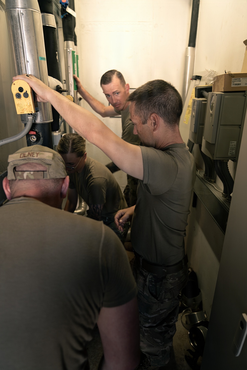 110th Civil Engineers repair Aviano CDC air conditioning