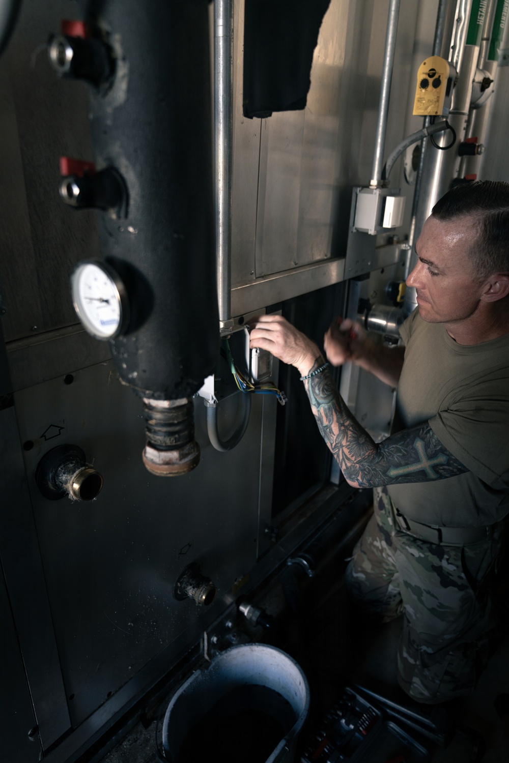 110th Civil Engineers repair Aviano CDC air conditioning