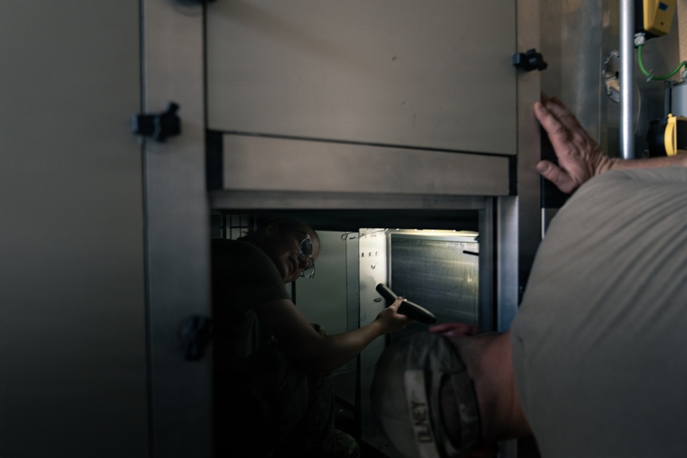 110th Civil Engineers repair Aviano CDC air conditioning