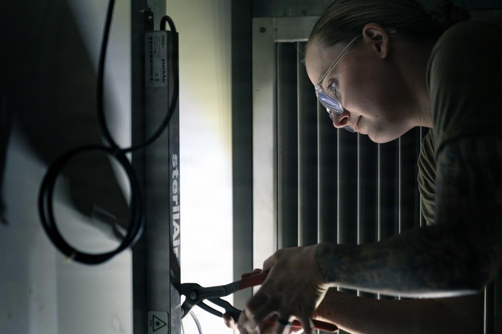 110th Civil Engineers repair Aviano CDC air conditioning