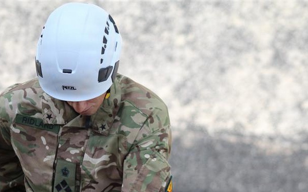 Leadership from above: Brig. Gen. Ridland inspires cadets during summer training