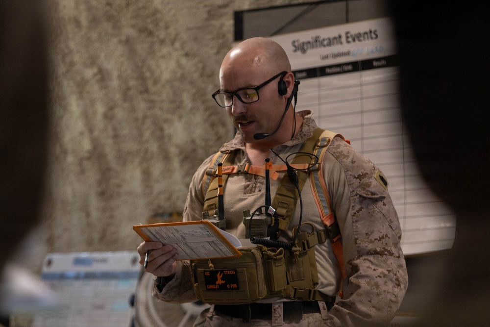 U.S. Marine Corps Reserve Marines conduct command post exercise during MFRITX 3-26