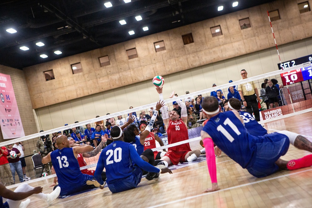 Team Marine Corps Demonstrates Determination in Sitting Volleyball Semifinals at 2026 Warrior Games