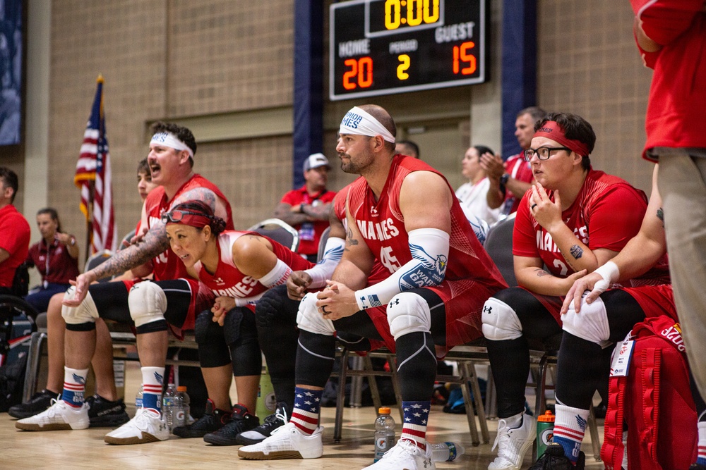 Team Marine Corps Demonstrates Determination in Sitting Volleyball Semifinals at 2026 Warrior Games