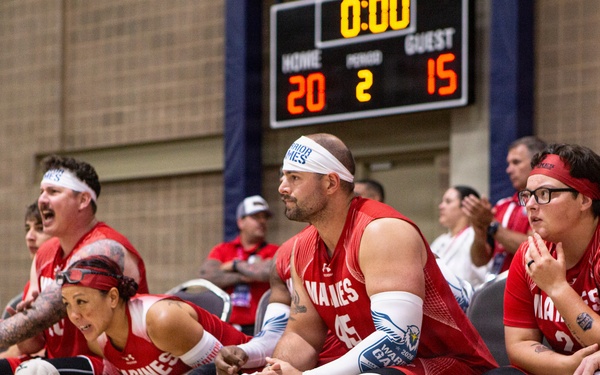 Team Marine Corps Demonstrates Determination in Sitting Volleyball Semifinals at 2026 Warrior Games