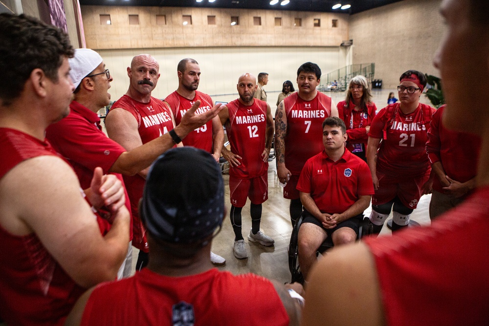Team Marine Corps Demonstrates Determination in Sitting Volleyball Semifinals at 2026 Warrior Games