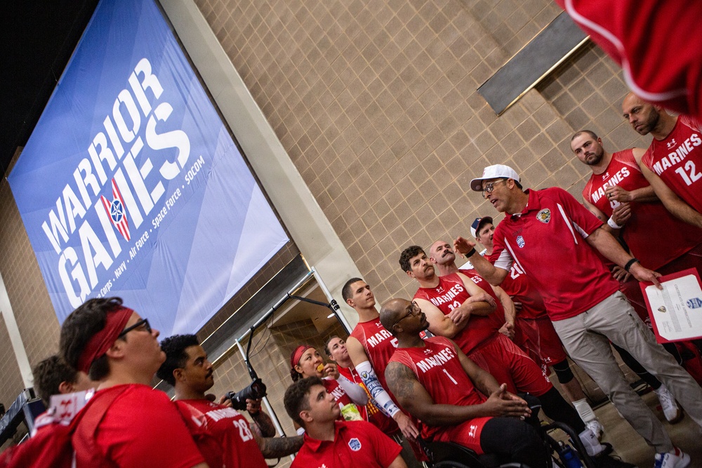 Team Marine Corps Demonstrates Determination in Sitting Volleyball Semifinals at 2026 Warrior Games
