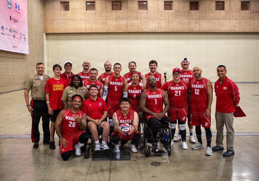 Team Marine Corps Demonstrates Determination in Sitting Volleyball Semifinals at 2026 Warrior Games
