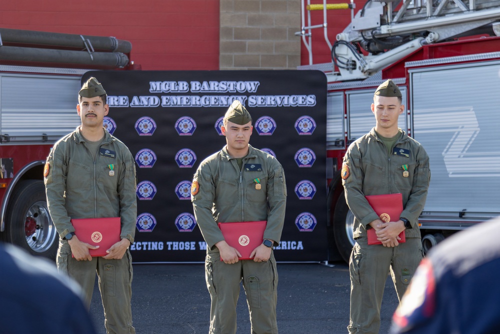 MCLB Barstow Fire &amp; Emergency Services were awarded the Navy and Marine Corps Achievement Medal