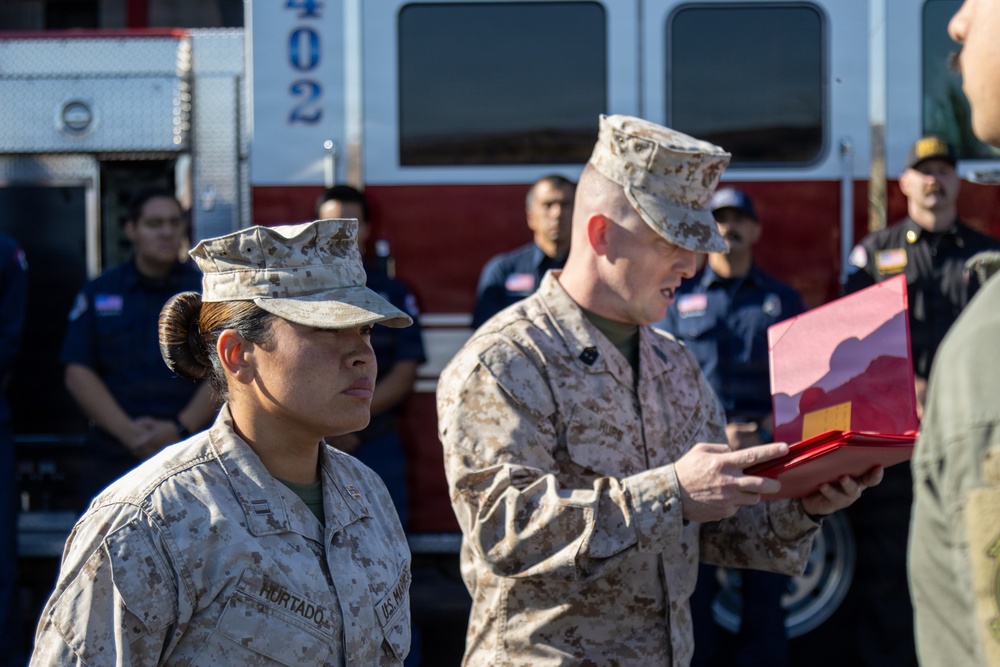 MCLB Barstow Fire &amp; Emergency Services were awarded the Navy and Marine Corps Achievement Medal