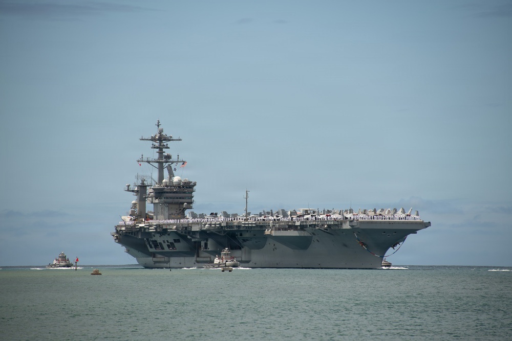 USS Theodore Roosevelt (CVN 71) arrives at Pearl Harbor