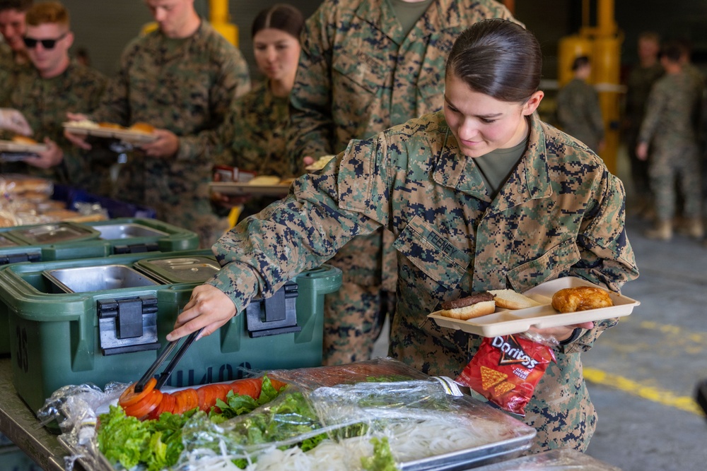 U.S. Marines with 1st CEB host warriors’ night