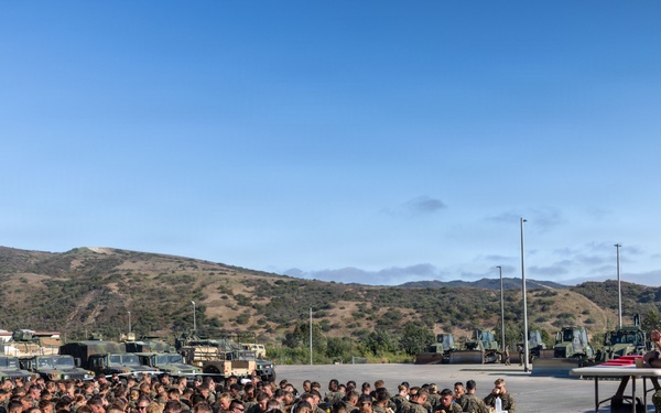 U.S. Marines with 1st CEB host warriors’ night