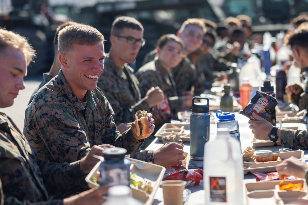 U.S. Marines with 1st CEB host warriors’ night