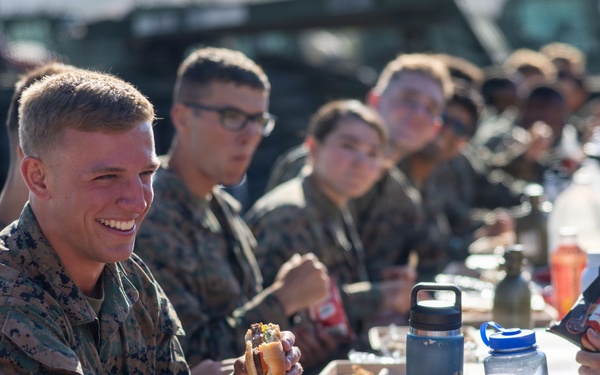 U.S. Marines with 1st CEB host warriors’ night