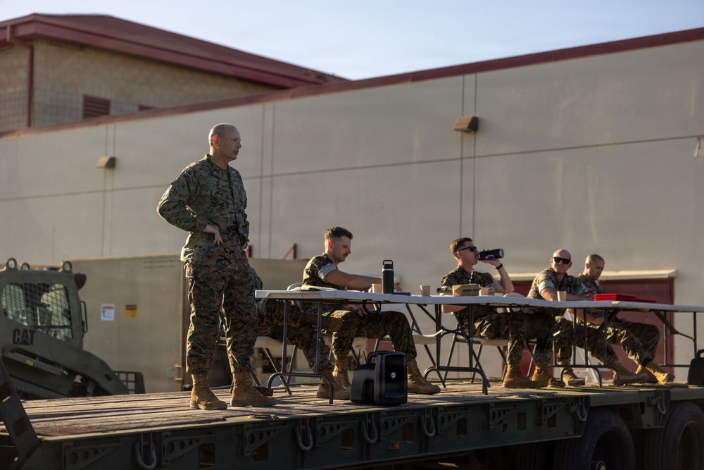 U.S. Marines with 1st CEB host warriors’ night