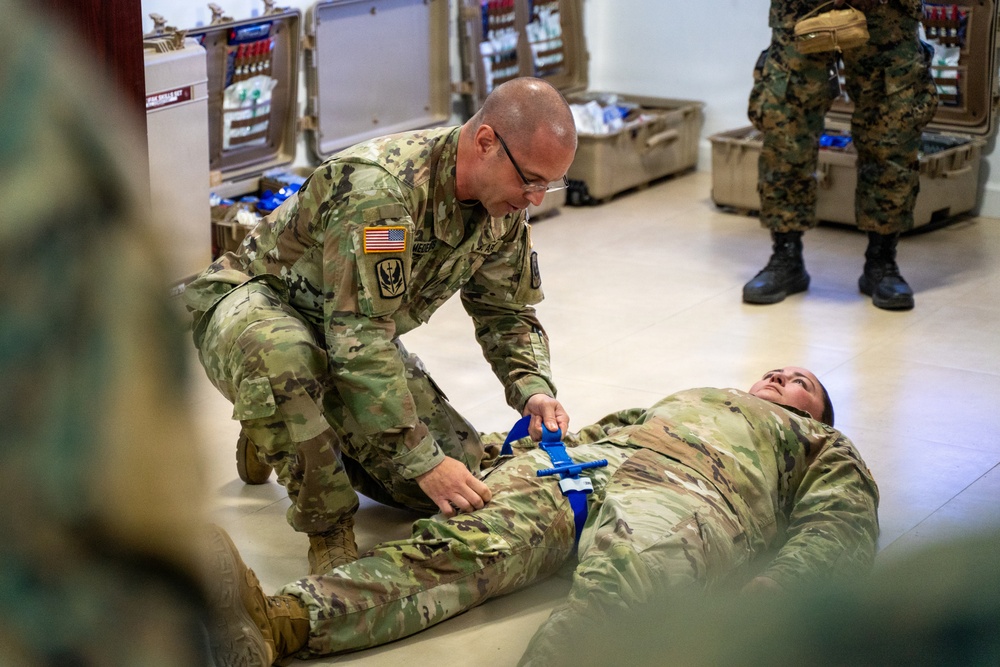 The Rhode Island National Guard conduct medical training with The Royal Bahamas Defense Force