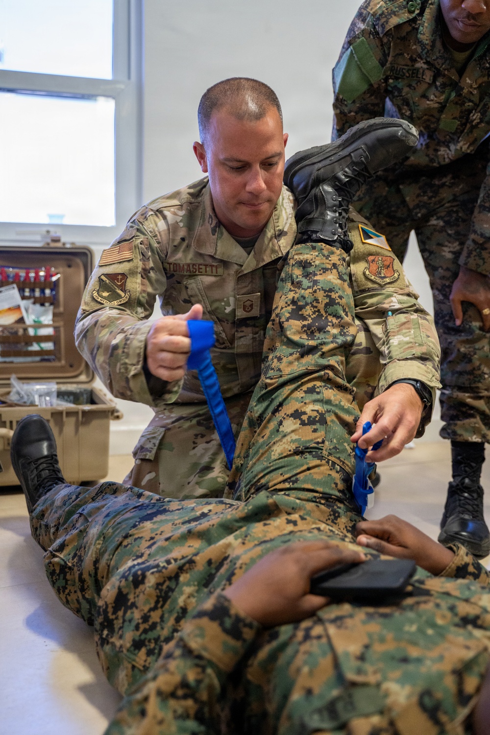 The Rhode Island National Guard conduct medical training with The Royal Bahamas Defense Force