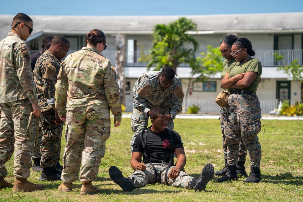 The Rhode Island National Guard conducts medical training with The Royal Bahamas Defense Force