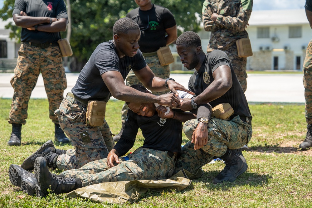 The Rhode Island National Guard conducts medical training with The Royal Bahamas Defense Force